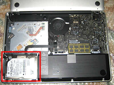 MacBookPro分解・HDDの交換